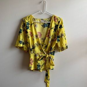 Floral Wrap Around Top